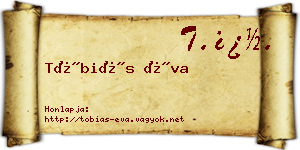 Tóbiás Éva névjegykártya