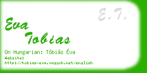 eva tobias business card