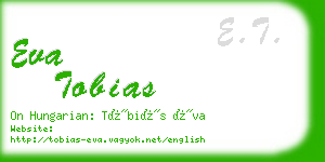 eva tobias business card